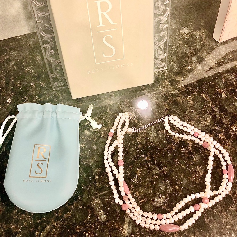 Ross Simons 3 strand freshwater pearl necklace